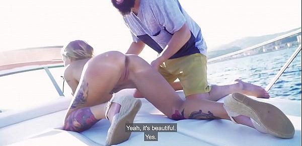  CHICAS LOCA - Wild hard fuck on a boat with tattooed Spanish MILF Gina Snake